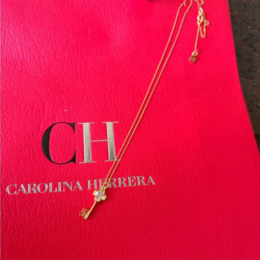 Carolina Herrera Gold Key Necklace (Excellent Cond. NWOT) - Picture 3 of 6